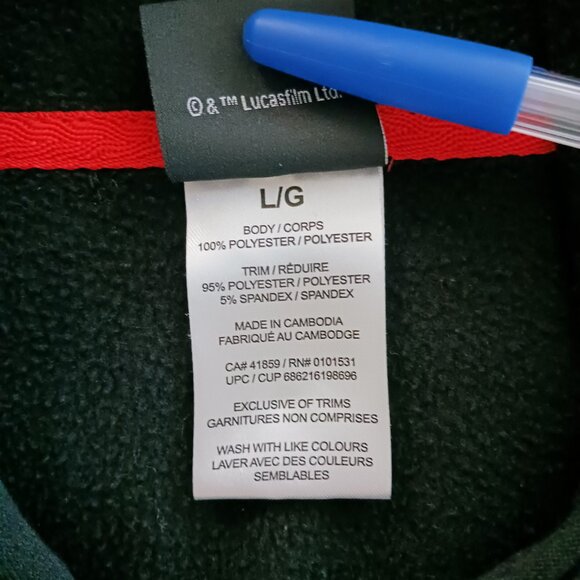 Star Wars Men's Hoodie Black Long Sleeve Graphic Size Large Grunge Y2K - Picture 5 of 6